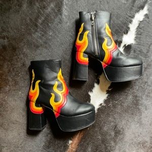 Flame Platform Boots